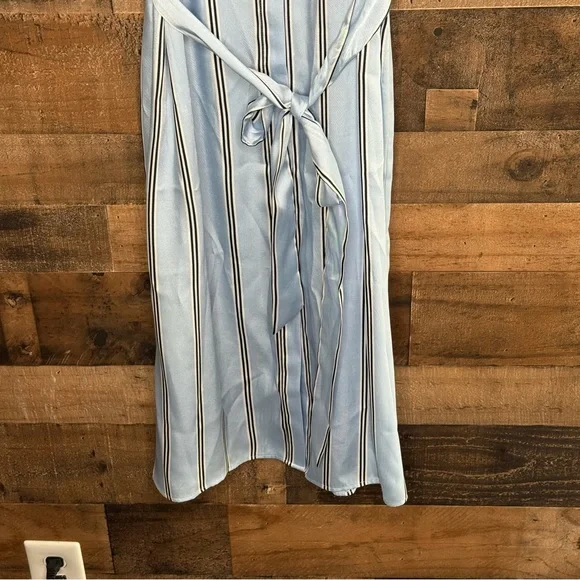 Alex Marie Blue and White Buttoned Midi Dress - Picture 4 of 9